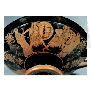 Menelaos, accompanied by Aphrodite