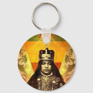 Menen Asfaw Haile Selassie HIM Jah Rastafari  Keychain