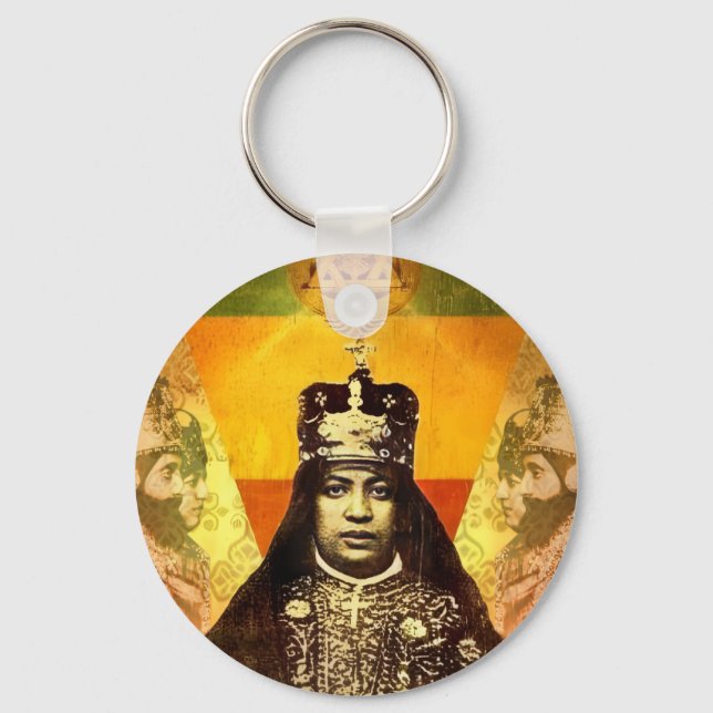 Menen Asfaw Haile Selassie HIM Jah Rastafari  Keychain (Front)