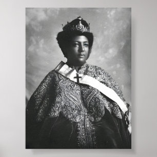 Menen Asfaw Queen Africa Empress Selassie I Roots Poster