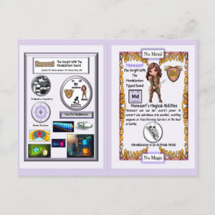 Menesant - Knight Mendelevium Sword Postcard
