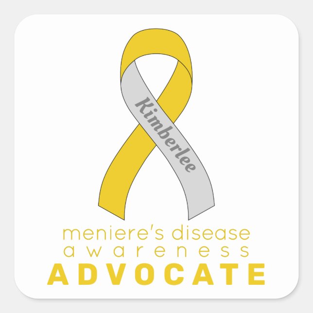 Meniere's Disease Advocate White Square Sticker (Front)