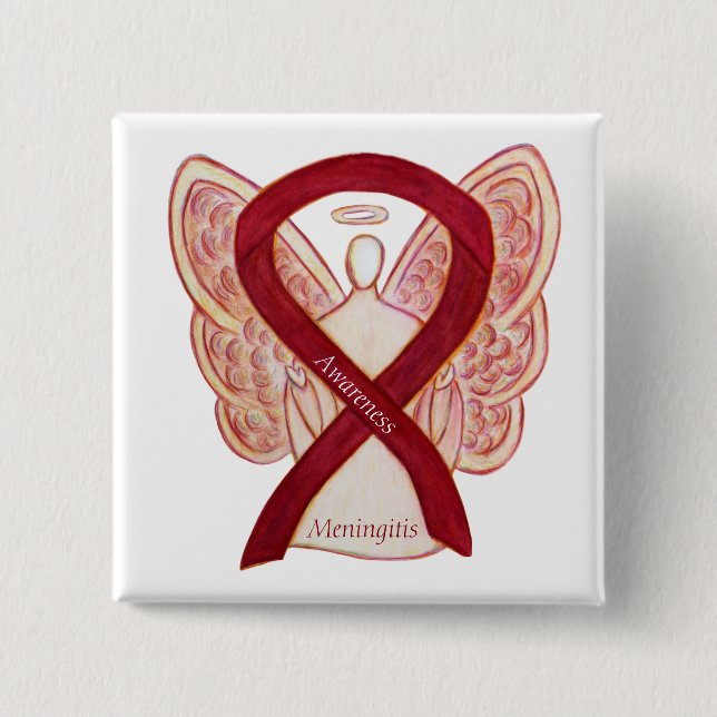 Meningitis Angel Awareness Ribbon Pins (Front)
