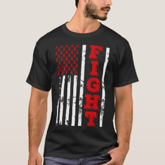 Meningitis Awareness Fight American Flag 4th Of Ju T-Shirt