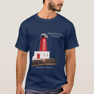 Menominee North Pier Light shirt dark