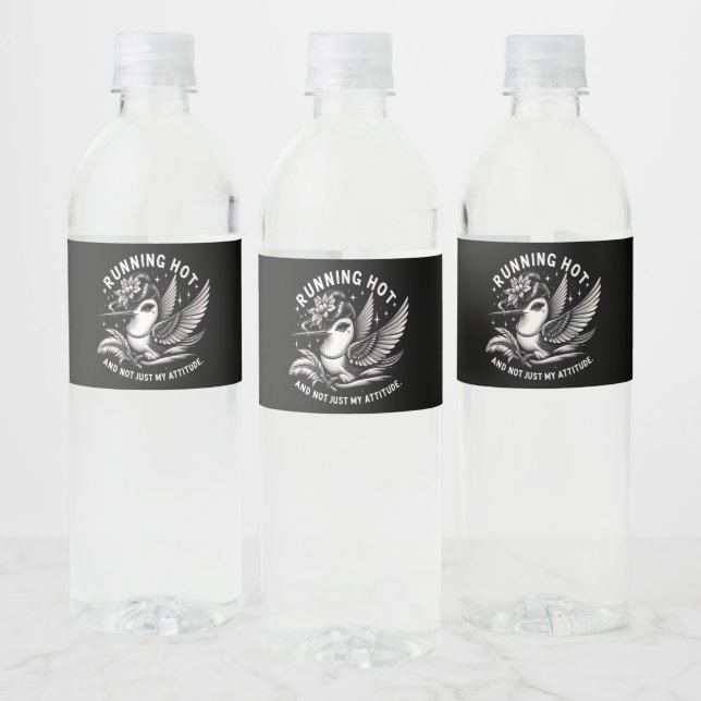 Ménopause amusante Étiquette de bouteille d'eau ch (Bouteilles)