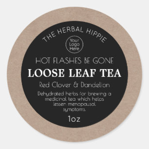 Menopause Relief Loose Herbal Tea Logo Labels