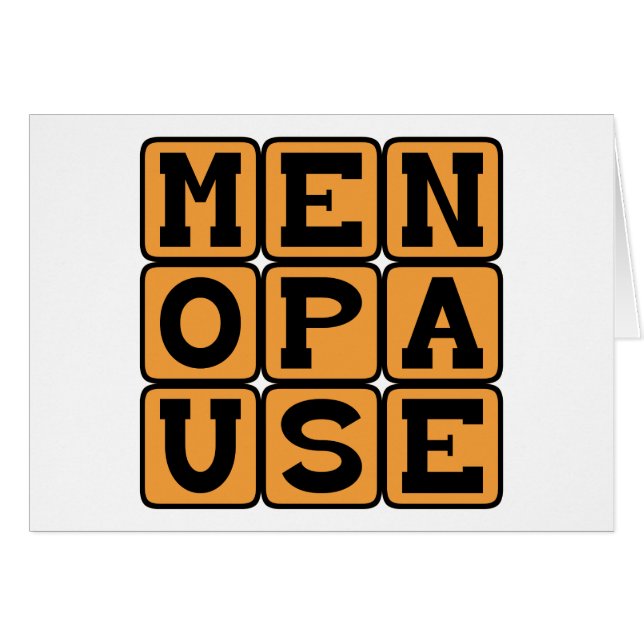 Ménopause, stade avancé chez la femme (Devant horizontal)
