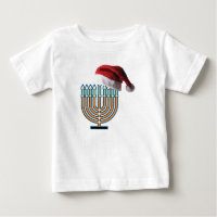 Menorah and Santa Claus Hat