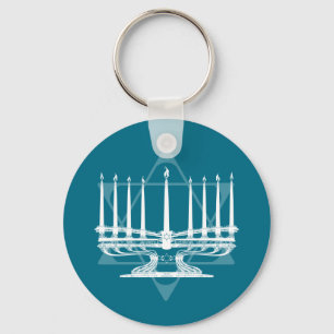 Menorah and star IV Keychain