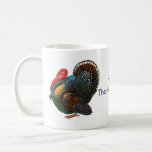 Menorah and Turkey Thanksgivukkah Coffee Mug<br><div class="desc">A great mug for Thanksgivukkah morning.  It has a silver menorah and a turkey on it.  You can customize the text.</div>