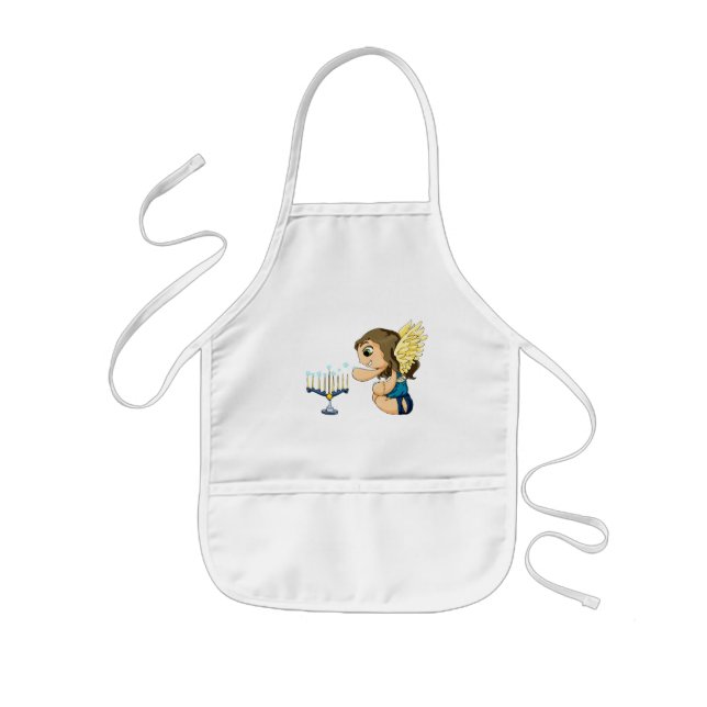 Menorah Angel Kids Apron (Front)