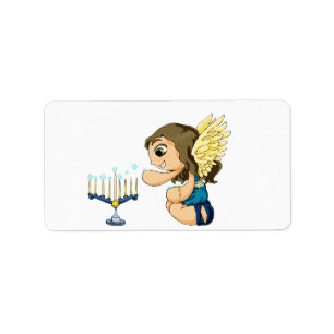 Menorah Angel Label