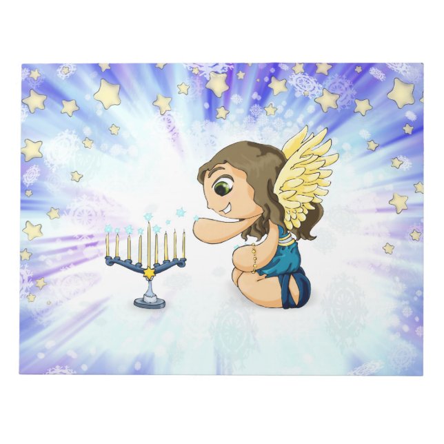 Menorah Angel Notepad (Front)