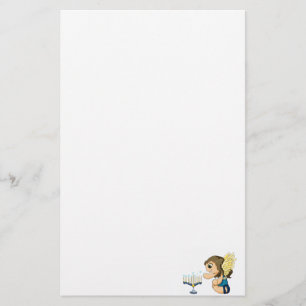 Menorah Angel Stationery