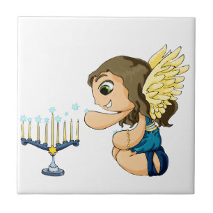 Menorah Angel Tile