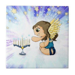 Menorah Angel Tile