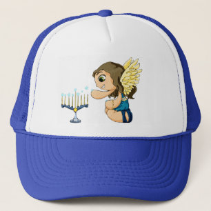 Menorah Angel Trucker Hat