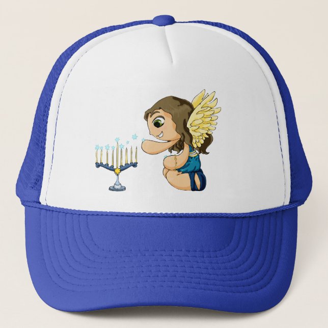 Menorah Angel Trucker Hat (Front)