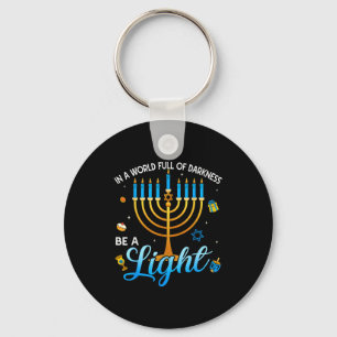 Menorah Be A Light Happy Hanukkah Shirts For Men W Keychain
