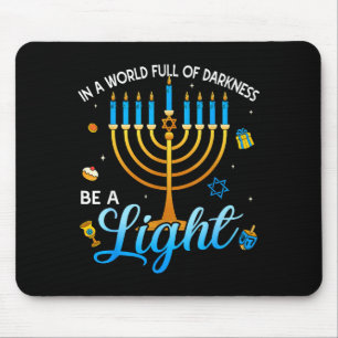 Menorah Be A Light Happy Hanukkah Shirts For Men W Mouse Pad