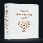 Menorah Binder<br><div class="desc">This Chanukah photo album can have the background and text colour changed.</div>