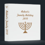 Menorah Binder<br><div class="desc">This Chanukah photo album can have the background and text colour changed.</div>