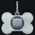 Menorah; Brushed metal-look Pet Name Tag<br><div class="desc">You will love this brushed aluminum metal look Jewish Hanukkah Menorah design. Great for gifts! Available on tee shirts, smart phone cases, mousepads, keychains, posters, cards, electronic covers, computer laptop / notebook sleeves, caps, mugs, and more! Visit our site for a custom gift case for Samsung Galaxy S3, iphone 5,...</div>