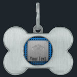 Menorah; Brushed metal-look Pet Name Tag<br><div class="desc">You will love this brushed aluminum metal look Jewish Hanukkah Menorah design. Great for gifts! Available on tee shirts, smart phone cases, mousepads, keychains, posters, cards, electronic covers, computer laptop / notebook sleeves, caps, mugs, and more! Visit our site for a custom gift case for Samsung Galaxy S3, iphone 5,...</div>