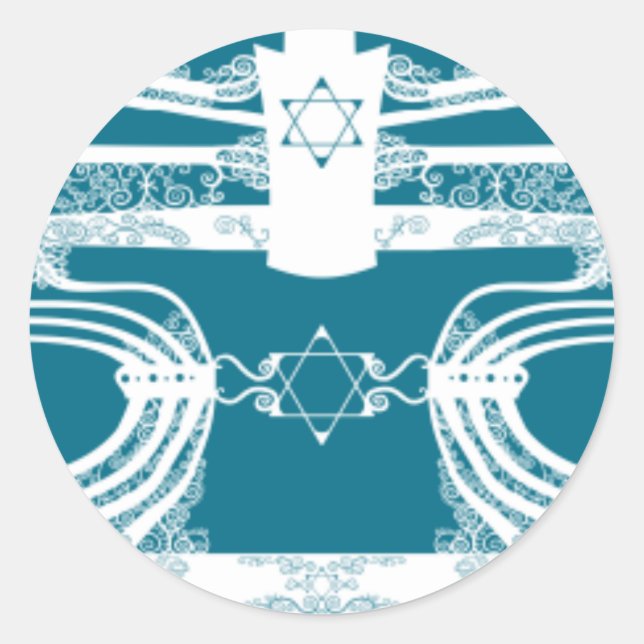 Menorah Classic Round Sticker (Front)
