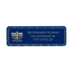 Menorah d'or décoratif