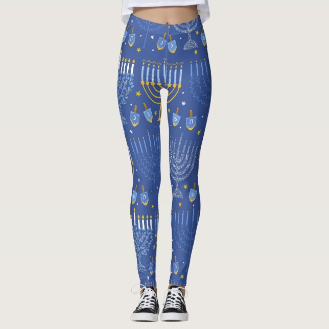 Menorah et Dreidel Leggings (Devant)