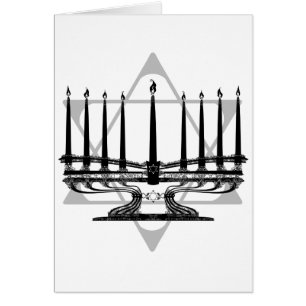 Menorah et étoile