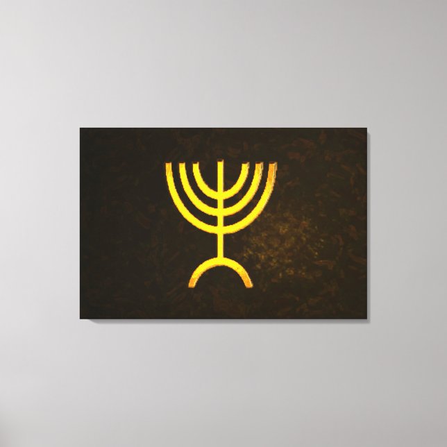 Menorah Flame Canvas Print (Front)