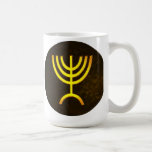 Menorah Flame Coffee Mug<br><div class="desc">A digital rendering of the Jewish seven-branched menorah (Hebrew: מְנוֹרָה). The seven-branched menorah, used in the portable sanctuary set up by Moses in the wilderness and later in the Temple in Jerusalem, has been a symbol of Judaism since ancient times and is the emblem on the coat of arms of...</div>
