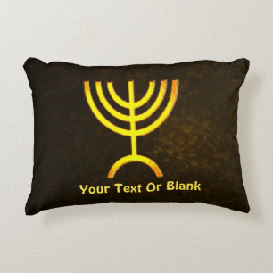 Menorah Flame Decorative Pillow