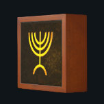 Menorah Flame Desk Organizer<br><div class="desc">A brown and gold digital rendering of the Jewish seven-branched menorah (Hebrew: מְנוֹרָה‎). The seven-branched menorah, used in the portable sanctuary set up by Moses in the wilderness and later in the Temple in Jerusalem, has been a symbol of Judaism since ancient times and is the emblem on the coat...</div>