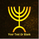 Menorah Flame Photo Sculpture Magnet<br><div class="desc">A brown and gold digital rendering of the Jewish seven-branched menorah (Hebrew: מְנוֹרָה). Add your own text. The seven-branched menorah, used in the portable sanctuary set up by Moses in the wilderness and later in the Temple in Jerusalem, has been a symbol of Judaism since ancient times and is the...</div>