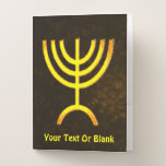 Menorah Flame Pocket Folder<br><div class="desc">A digital rendering of the Jewish seven-branched menorah (Hebrew: מְנוֹרָה‎). The seven-branched menorah, used in the portable sanctuary set up by Moses in the wilderness and later in the Temple in Jerusalem, has been a symbol of Judaism since ancient times and is the emblem on the coat of arms of...</div>