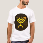 Menorah Flame T-Shirt<br><div class="desc">A digital rendering of the Jewish seven-branched menorah (Hebrew: מְנוֹרָה). The seven-branched menorah, used in the portable sanctuary set up by Moses in the wilderness and later in the Temple in Jerusalem, has been a symbol of Judaism since ancient times and is the emblem on the coat of arms of...</div>