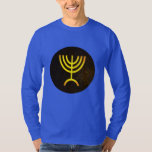 Menorah Flame T-Shirt<br><div class="desc">A digital rendering of the Jewish seven-branched menorah (Hebrew: מְנוֹרָה‎). The seven-branched menorah, used in the portable sanctuary set up by Moses in the wilderness and later in the Temple in Jerusalem, has been a symbol of Judaism since ancient times and is the emblem on the coat of arms of...</div>