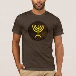 Menorah Flame T-Shirt<br><div class="desc">A digital rendering of the Jewish seven-branched menorah (Hebrew: מְנוֹרָה‎). The seven-branched menorah, used in the portable sanctuary set up by Moses in the wilderness and later in the Temple in Jerusalem, has been a symbol of Judaism since ancient times and is the emblem on the coat of arms of...</div>