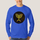 Menorah Flame T-Shirt<br><div class="desc">A digital rendering of the Jewish seven-branched menorah (Hebrew: מְנוֹרָה). The seven-branched menorah, used in the portable sanctuary set up by Moses in the wilderness and later in the Temple in Jerusalem, has been a symbol of Judaism since ancient times and is the emblem on the coat of arms of...</div>
