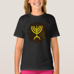 Menorah Flame T-Shirt<br><div class="desc">A digital rendering of the Jewish seven-branched menorah (Hebrew: מְנוֹרָה‎). The seven-branched menorah, used in the portable sanctuary set up by Moses in the wilderness and later in the Temple in Jerusalem, has been a symbol of Judaism since ancient times and is the emblem on the coat of arms of...</div>