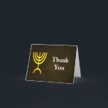Menorah Flame Thank You<br><div class="desc">A thank you card to accompany Bar/Bat Mitzvah invitations featuring the same design.</div>