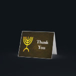 Menorah Flame Thank You Card<br><div class="desc">A thank you card to accompany Bar/Bat Mitzvah invitations featuring the same design.</div>