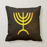 Menorah Flame Throw Pillow<br><div class="desc">A digital rendering of the Jewish seven-branched menorah (Hebrew: מְנוֹרָה‎). The seven-branched menorah, used in the portable sanctuary set up by Moses in the wilderness and later in the Temple in Jerusalem, has been a symbol of Judaism since ancient times and is the emblem on the coat of arms of...</div>