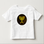 Menorah Flame Toddler T-shirt<br><div class="desc">A digital rendering of the Jewish seven-branched menorah (Hebrew: מְנוֹרָה‎). The seven-branched menorah, used in the portable sanctuary set up by Moses in the wilderness and later in the Temple in Jerusalem, has been a symbol of Judaism since ancient times and is the emblem on the coat of arms of...</div>