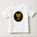 Menorah Flame Toddler T-shirt<br><div class="desc">A digital rendering of the Jewish seven-branched menorah (Hebrew: מְנוֹרָה‎). The seven-branched menorah, used in the portable sanctuary set up by Moses in the wilderness and later in the Temple in Jerusalem, has been a symbol of Judaism since ancient times and is the emblem on the coat of arms of...</div>