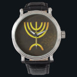 Menorah Flame Watch<br><div class="desc">A digital rendering of the Jewish seven-branched menorah (Hebrew: מְנוֹרָה). The seven-branched menorah, used in the portable sanctuary set up by Moses in the wilderness and later in the Temple in Jerusalem, has been a symbol of Judaism since ancient times and is the emblem on the coat of arms of...</div>